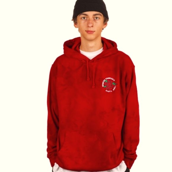 Santa Cruz x Broken Promises Screaming Hand Red Dye Wash Hoodie Size XL - Picture 1 of 10